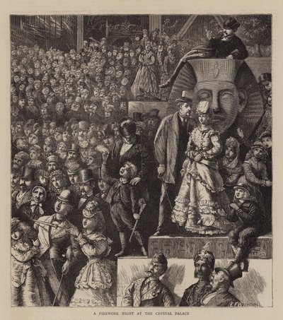 Eine Feuerwerksnacht im Crystal Palace von Edward Frederick Brewtnall